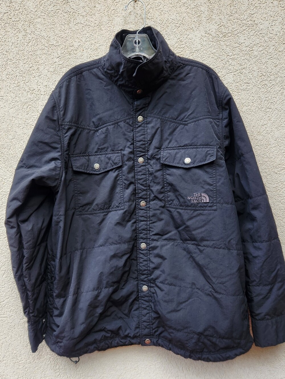THE NORTH FACE Mens Quilted Shirt Jacket Extra Large Black Chore Puffer Outdoor